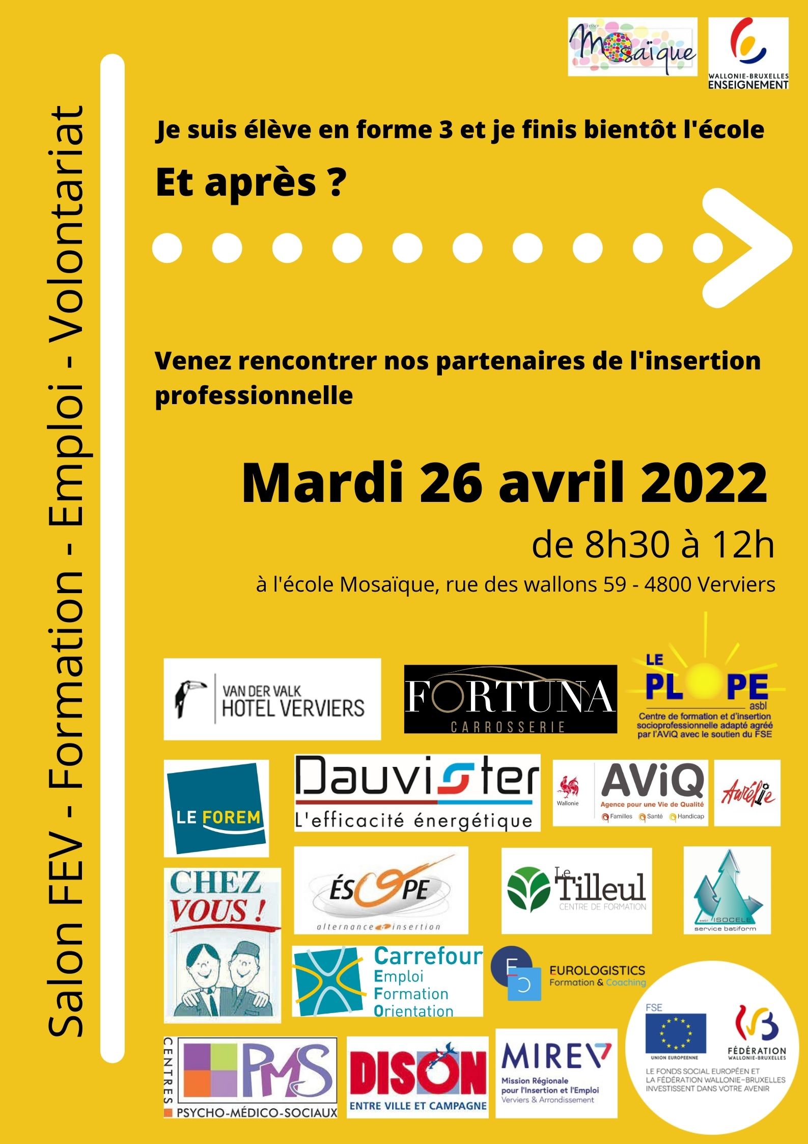 SALON DE L'EMPLOI, de la  LA FORMATION, DU VOLONTARIAT SALON DE L'EMPLOI, de la  LA FORMATION, DU VOLONTARIAT