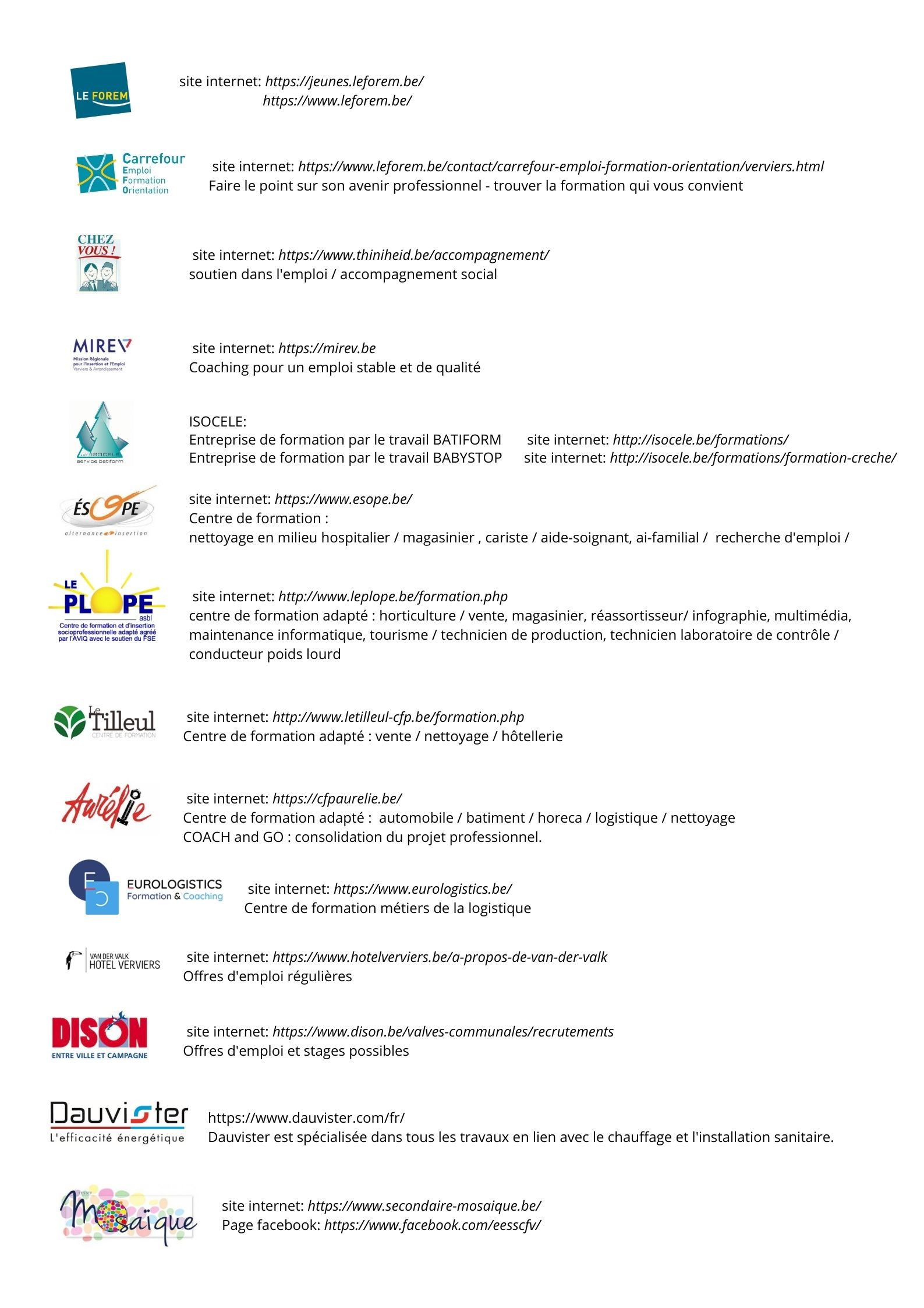 SALON DE L'EMPLOI, de la  LA FORMATION, DU VOLONTARIAT SALON DE L'EMPLOI, de la  LA FORMATION, DU VOLONTARIAT