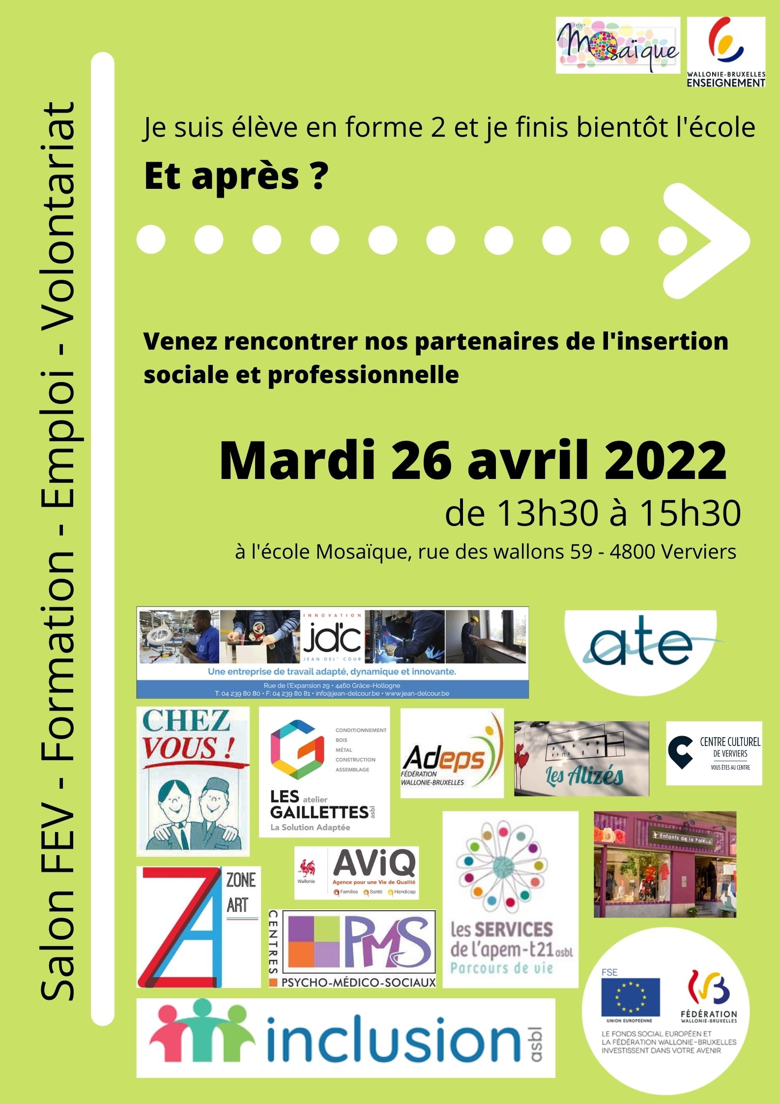 SALON DE L'EMPLOI, de la  LA FORMATION, DU VOLONTARIAT SALON DE L'EMPLOI, de la  LA FORMATION, DU VOLONTARIAT