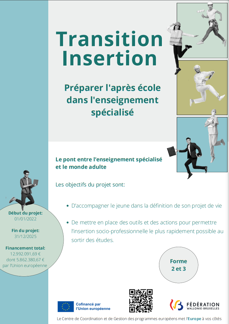 Le FSE permet l'existence du projet TRANSITION-INSERTION au sein de l'école.  Le FSE permet l'existence du projet TRANSITION-INSERTION au sein de l'école.